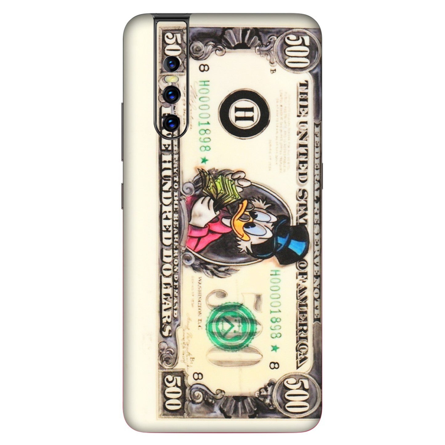 VIVO Z/V/X/T/U/S Series Phone Skins (All Models) - Five Hundred Dollar Duck - Transparent Finish (T-15) Vivo V15 Pro