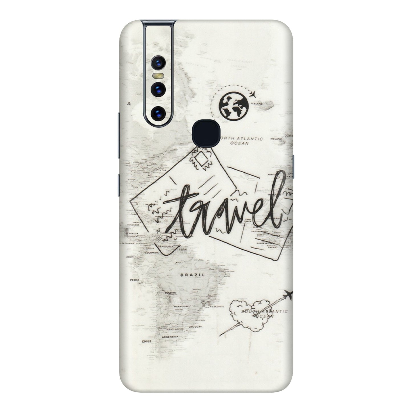 VIVO Z/V/X/T/U/S Series Phone Skins (All Models) - Travel Ticket - Transparent Finish (T-06) Vivo V15
