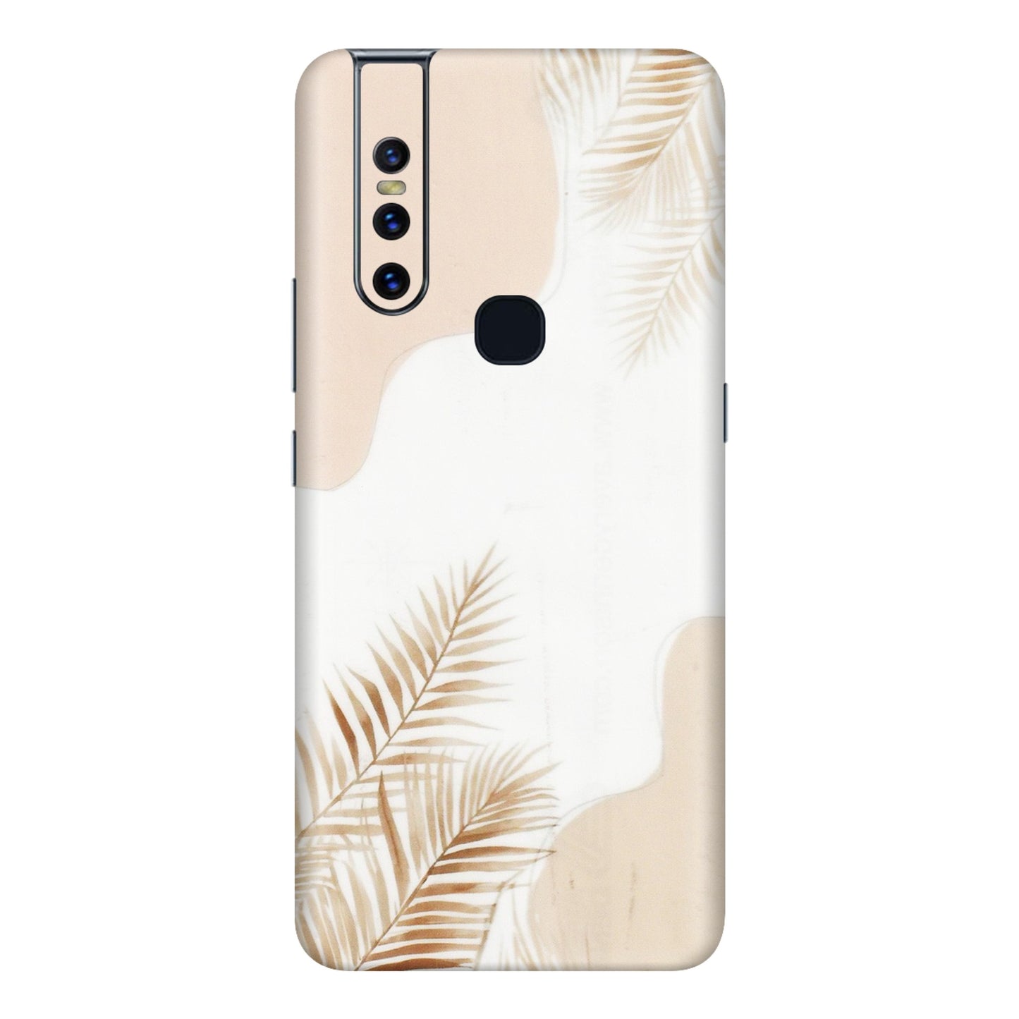 VIVO Z/V/X/T/U/S Series Phone Skins (All Models) - Gold Petals Abstract - Transparent Finish (T-08) Vivo V15