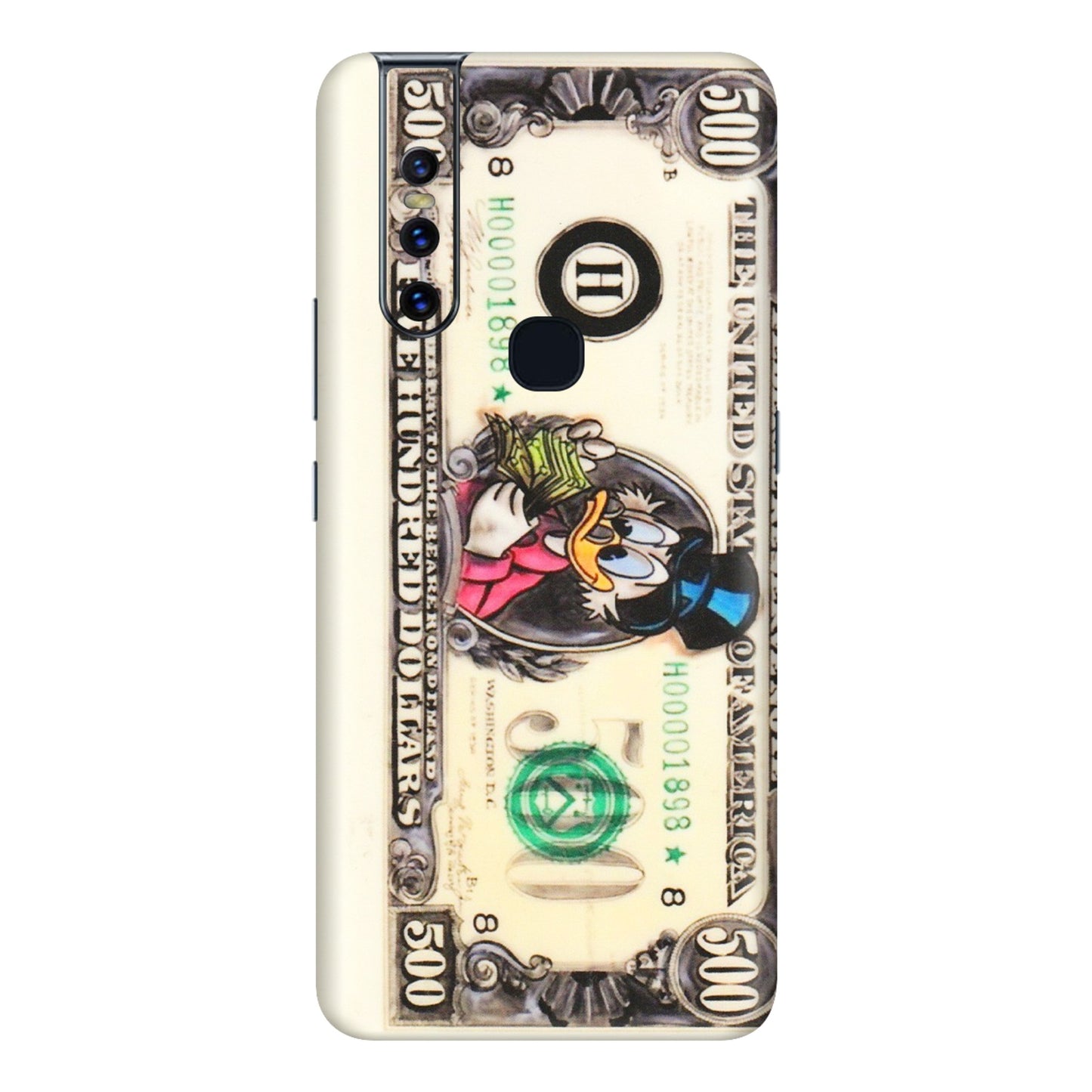 VIVO Z/V/X/T/U/S Series Phone Skins (All Models) - Five Hundred Dollar Duck - Transparent Finish (T-15) Vivo V15
