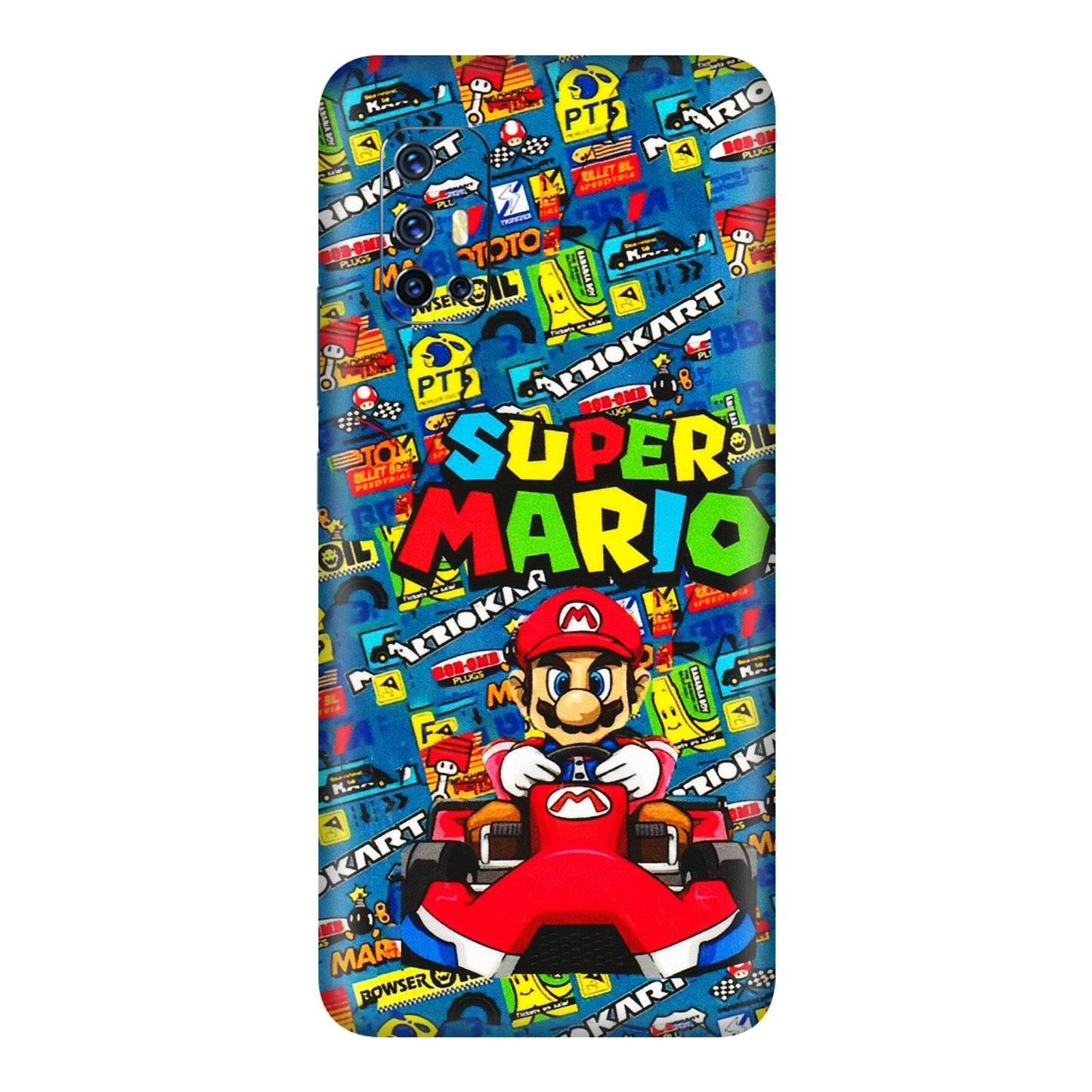 VIVO Z/V/X/T/U/S Series Phone Skins (All Models) - Super Mario Kart - 3D Embossed Finish (L-140) Vivo V17