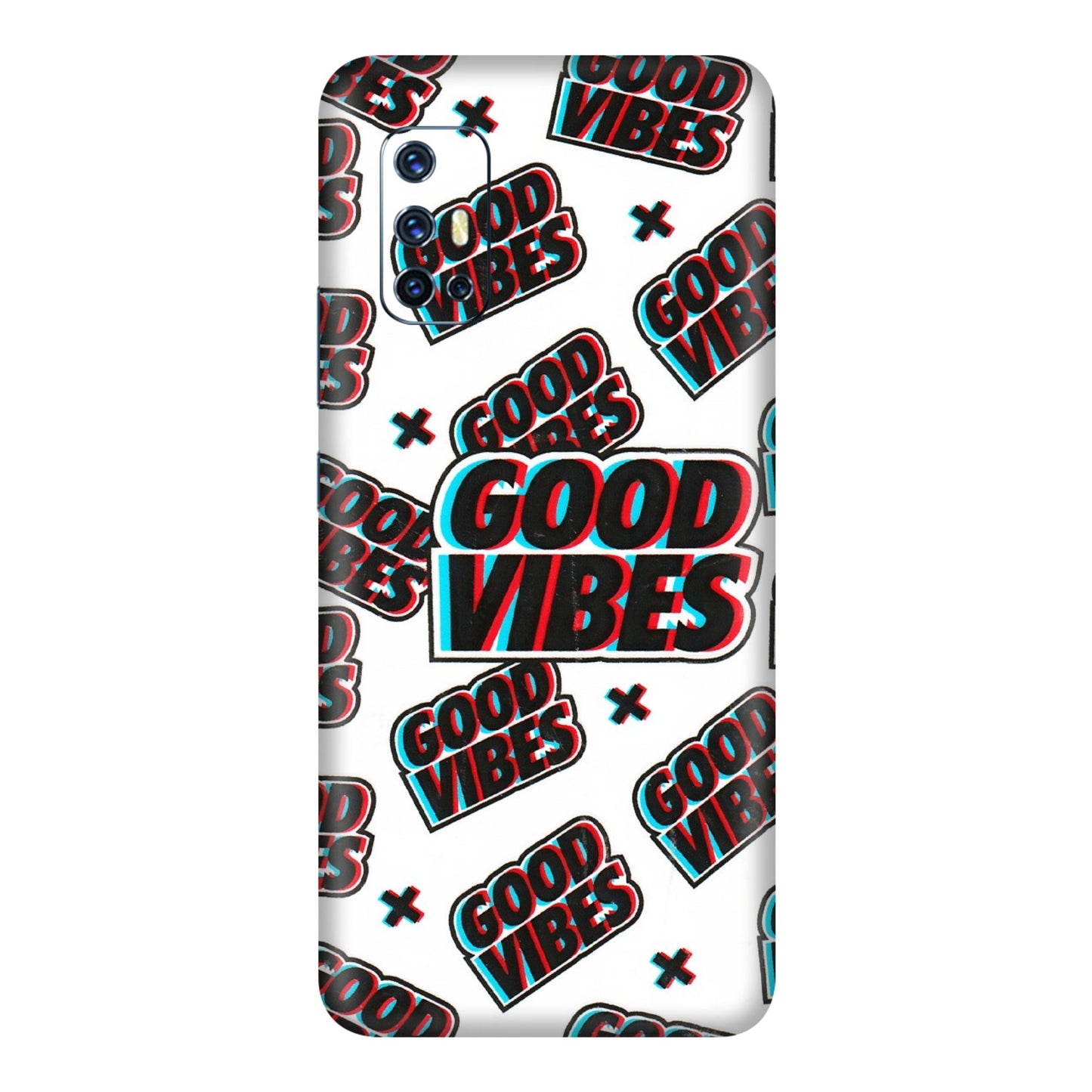 VIVO Z/V/X/T/U/S Series Phone Skins (All Models) - Good Vibes - 3D Embossed Finish (L-282) Vivo V17
