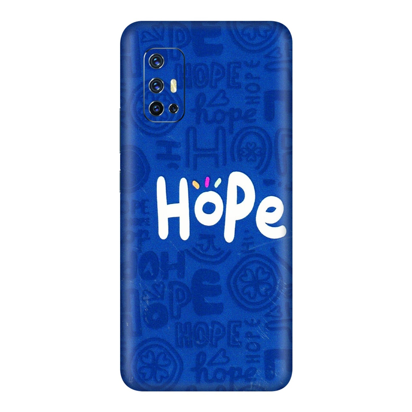VIVO Z/V/X/T/U/S Series Phone Skins (All Models) - Hope Doodles Blue - 3D Embossed Finish (L-43) Vivo V17