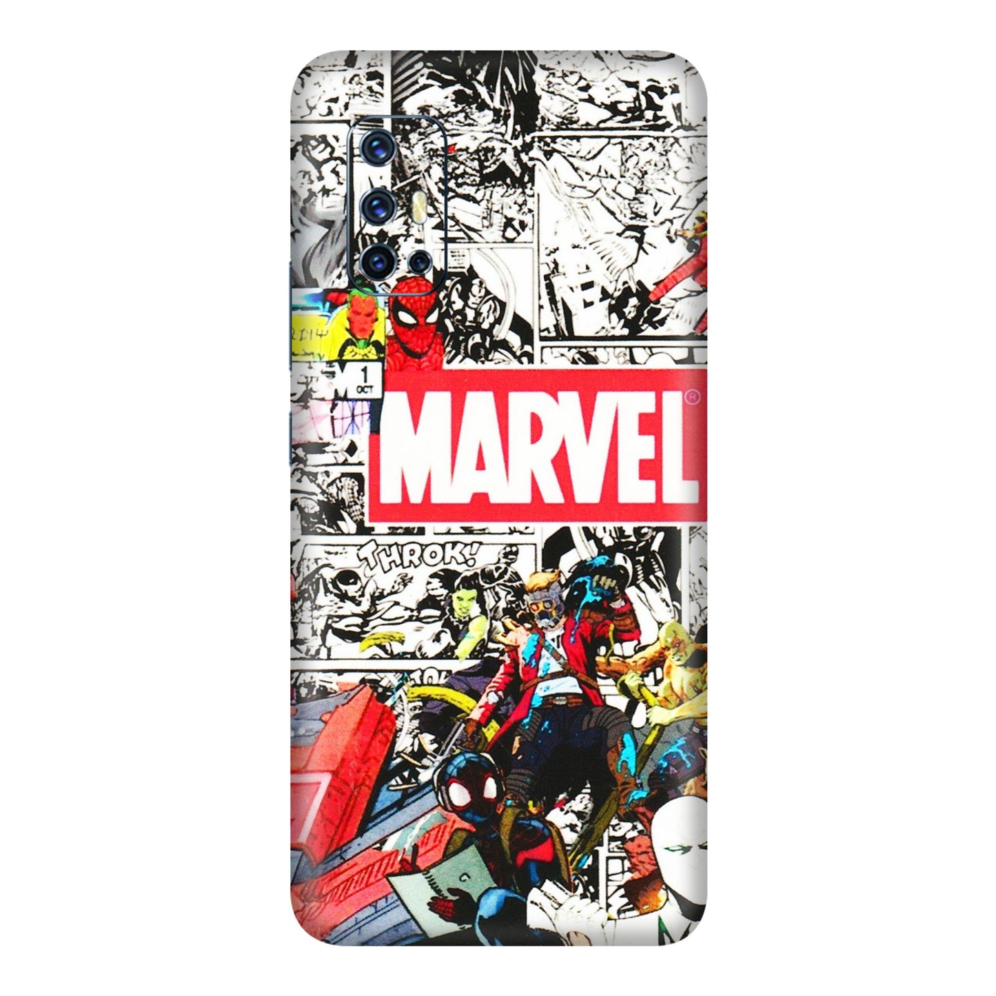 VIVO Z/V/X/T/U/S Series Phone Skins (All Models) - Marvel Colorful Comic - 3D Embossed Finish (L-64) Vivo V17