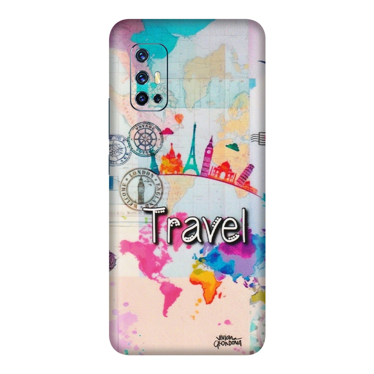 VIVO Z/V/X/T/U/S Series Phone Skins (All Models) - Travel The Wonders - Matte Finish (M-108) Vivo V17