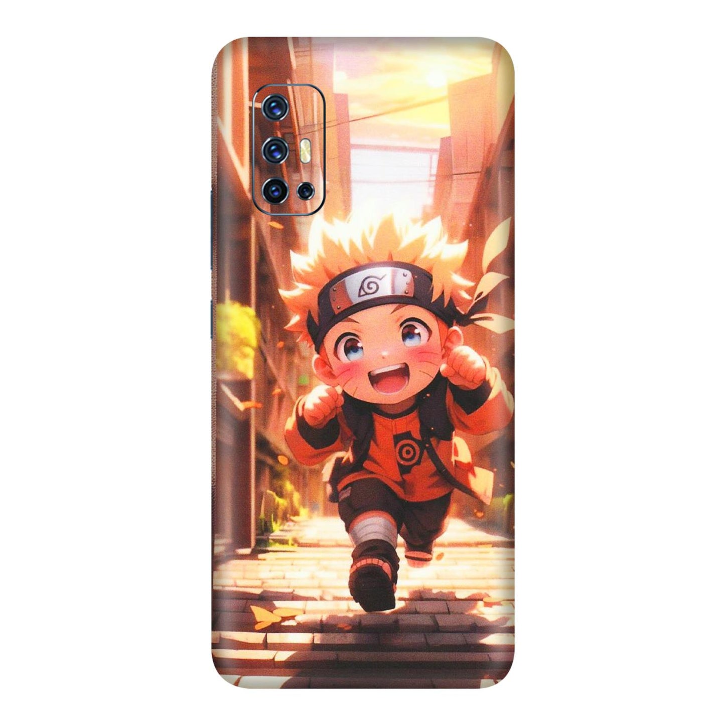 VIVO Z/V/X/T/U/S Series Phone Skins (All Models) - Naruto Cute Toon Running - Matte Finish (M-04) Vivo V17