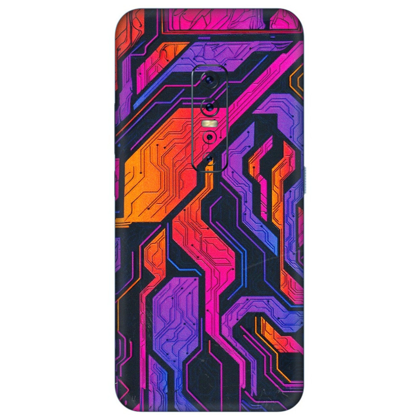 VIVO Z/V/X/T/U/S Series Phone Skins (All Models) - Tech Circuits Futuristic - 3D Embossed Finish (L-07) Vivo V17 Pro