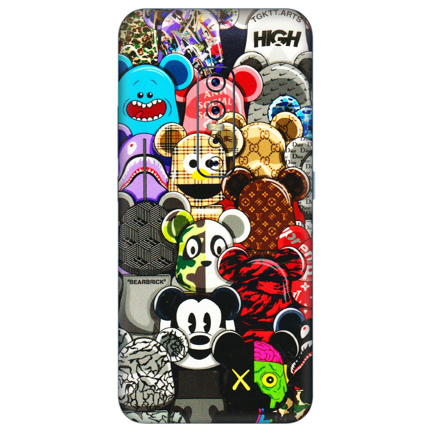 VIVO Z/V/X/T/U/S Series Phone Skins (All Models) - More Mickey Mouses - 3D Embossed Finish (L-118) Vivo V17 Pro