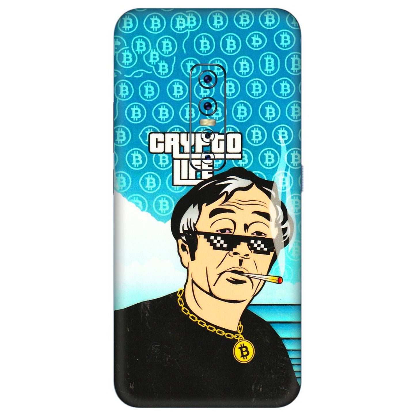 VIVO Z/V/X/T/U/S Series Phone Skins (All Models) - Crypto Thug Life - 3D Embossed Finish (L-179) Vivo V17 Pro
