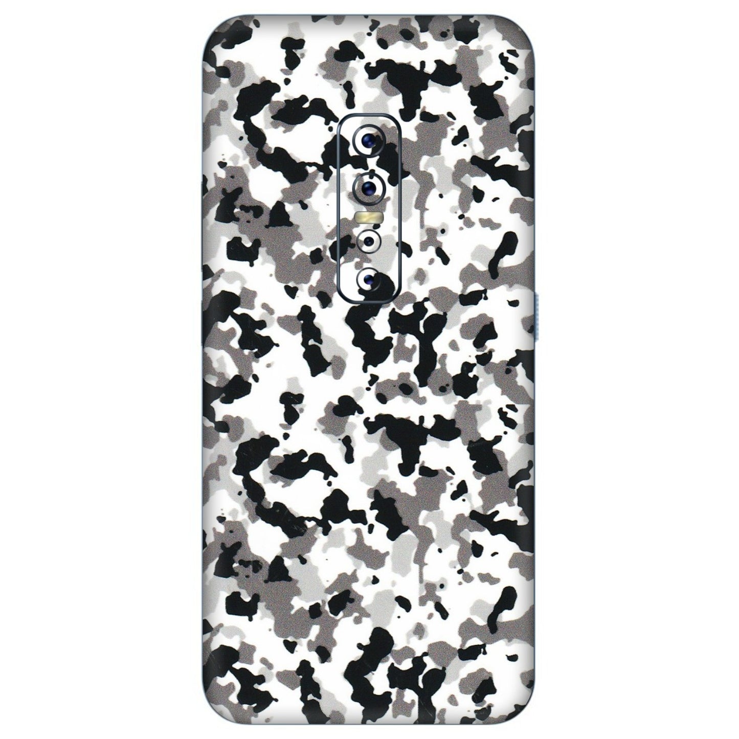 VIVO Z/V/X/T/U/S Series Phone Skins (All Models) - White Black Camouflage - 3D Embossed Finish (L-18) Vivo V17 Pro