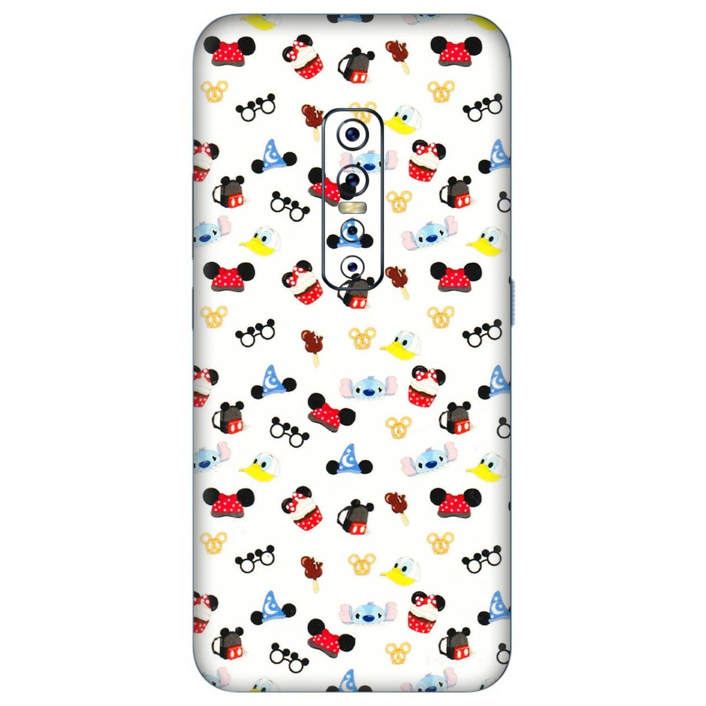 VIVO Z/V/X/T/U/S Series Phone Skins (All Models) - Minnie Mouse & Donald Doodles s - 3D Embossed Finish (L-194) Vivo V17 Pro