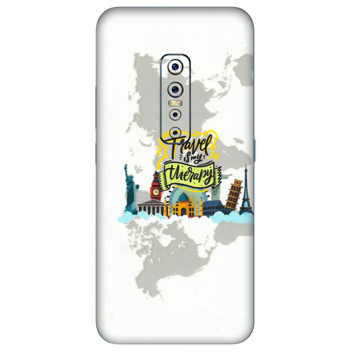 VIVO Z/V/X/T/U/S Series Phone Skins (All Models) - Travel Therapy - 3D Embossed Finish (L-199) Vivo V17 Pro