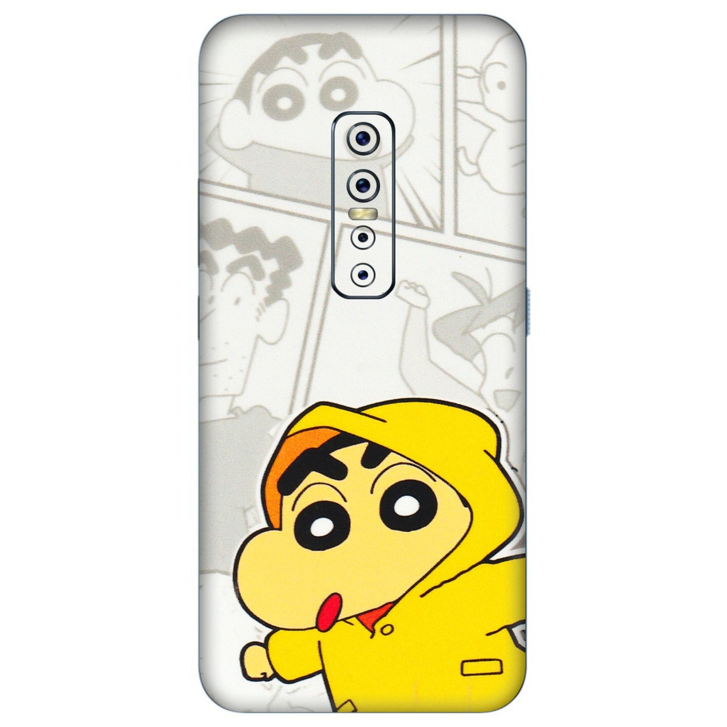 VIVO Z/V/X/T/U/S Series Phone Skins (All Models) - Yellow Shinchan Comic - 3D Embossed Finish (L-246) Vivo V17 Pro