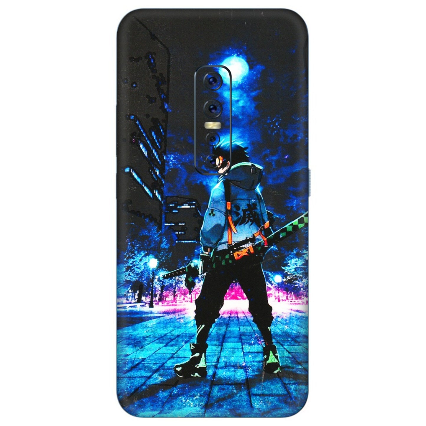 VIVO Z/V/X/T/U/S Series Phone Skins (All Models) - Demon Slayer Sword - 3D Embossed Finish (L-247) Vivo V17 Pro