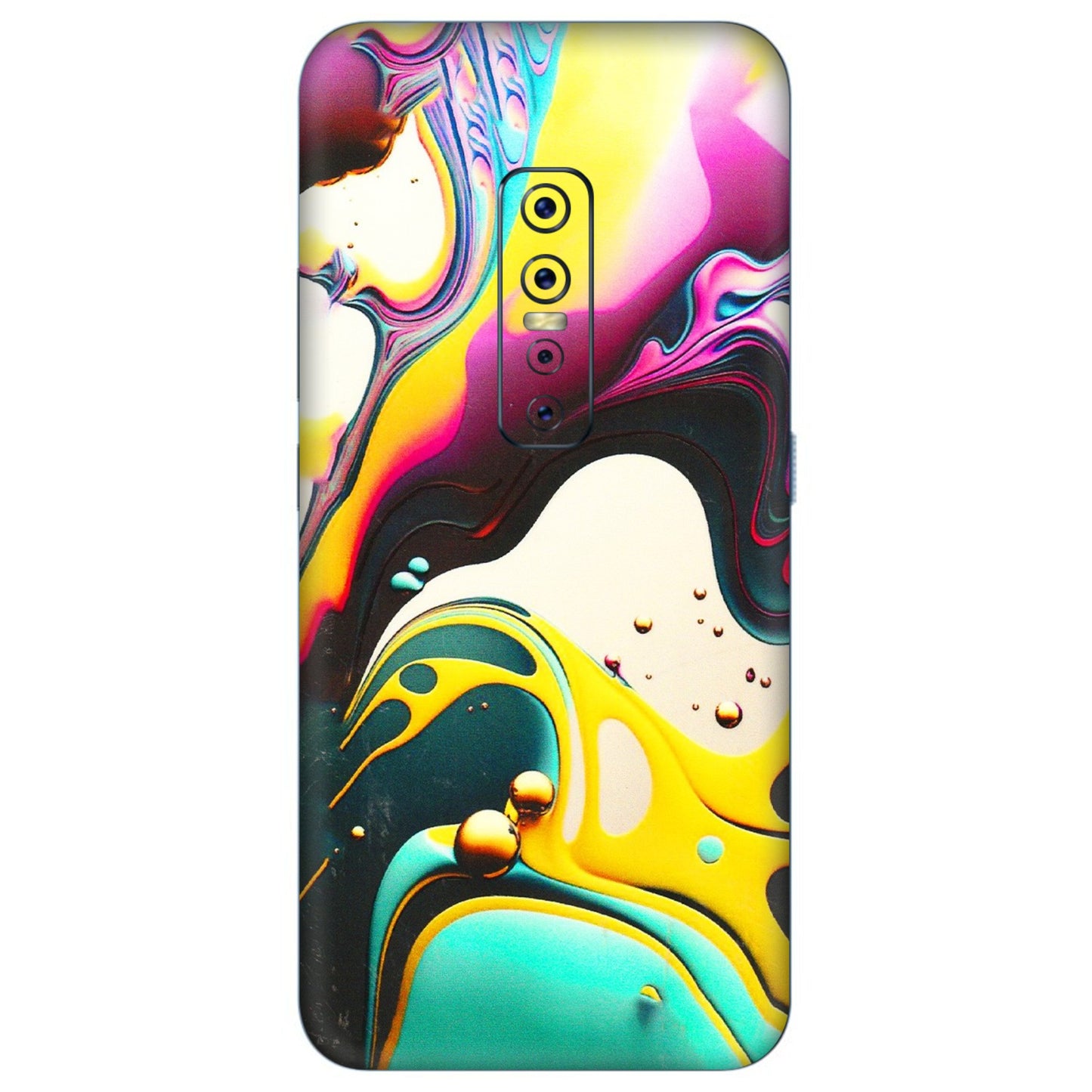 VIVO Z/V/X/T/U/S Series Phone Skins (All Models) - Multicolor Abstract pattern - 3D Embossed Finish (L-254) Vivo V17 Pro