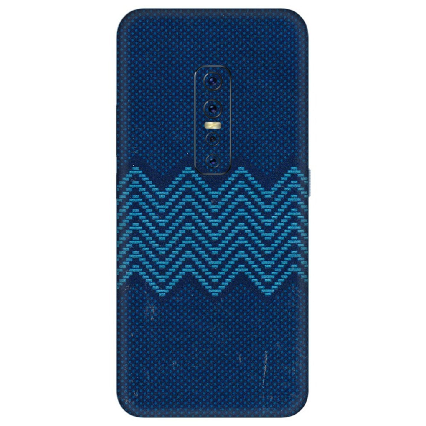 VIVO Z/V/X/T/U/S Series Phone Skins (All Models) - Blue Sober Waves - 3D Embossed Finish (L-306) Vivo V17 Pro
