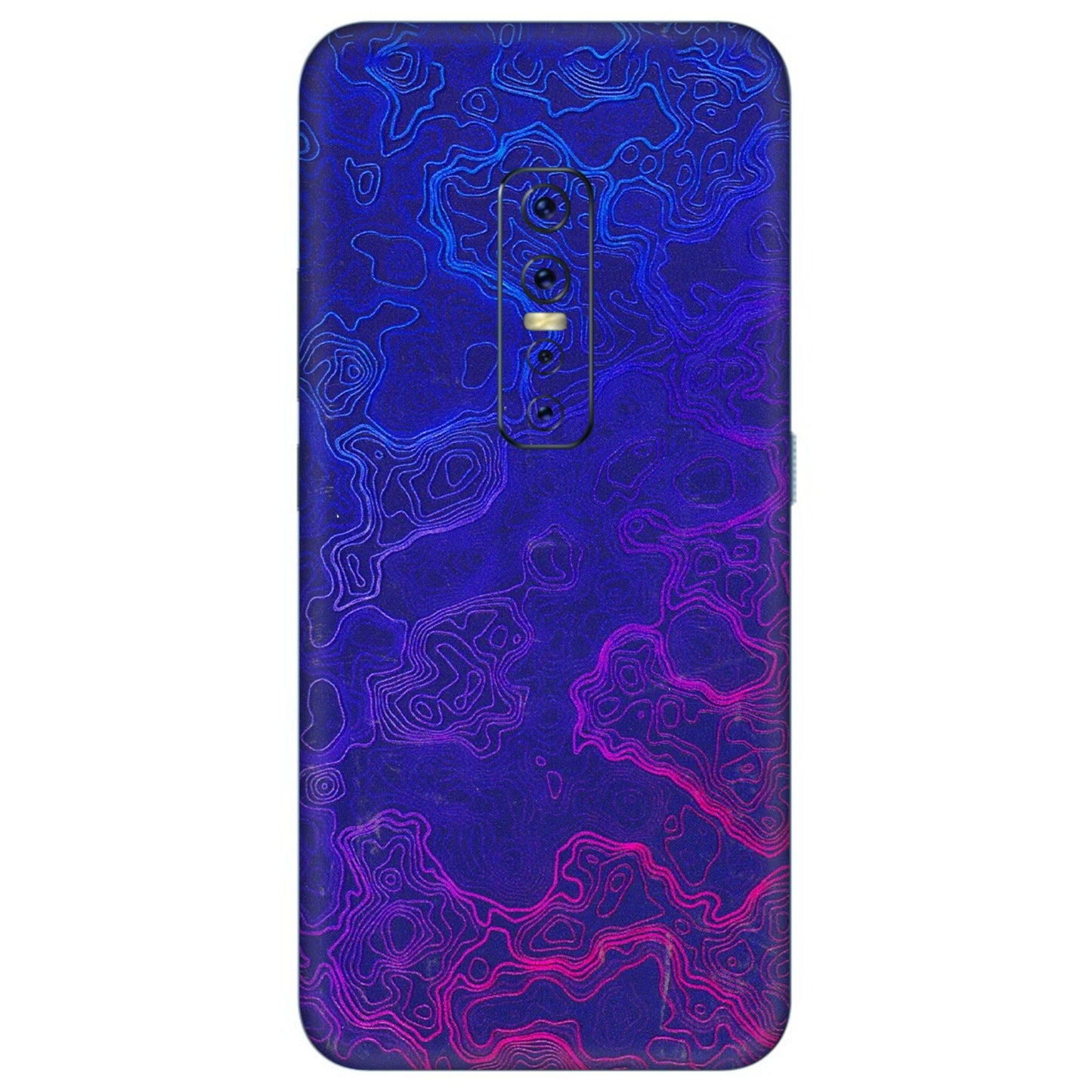 VIVO Z/V/X/T/U/S Series Phone Skins (All Models) - Purple Ripples Swirl - 3D Embossed Finish (L-314) Vivo V17 Pro