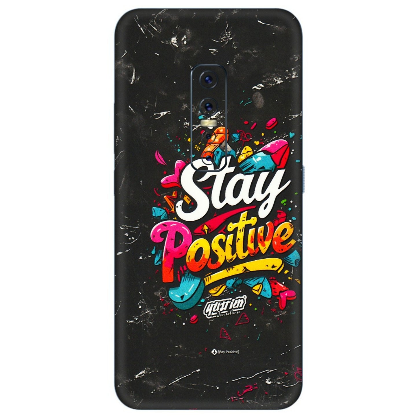 VIVO Z/V/X/T/U/S Series Phone Skins (All Models) - Stay Positive Black - 3D Embossed Finish (L-31) Vivo V17 Pro