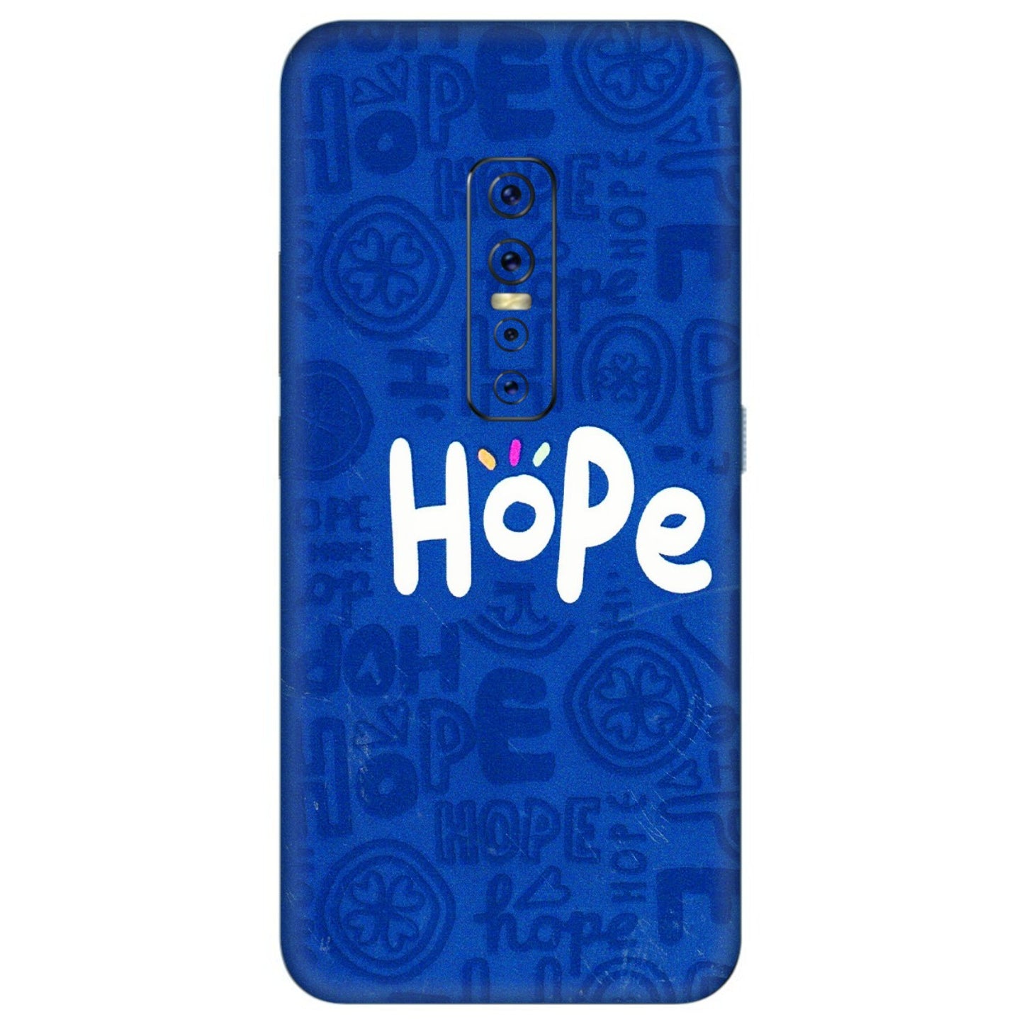 VIVO Z/V/X/T/U/S Series Phone Skins (All Models) - Hope Doodles Blue - 3D Embossed Finish (L-43) Vivo V17 Pro