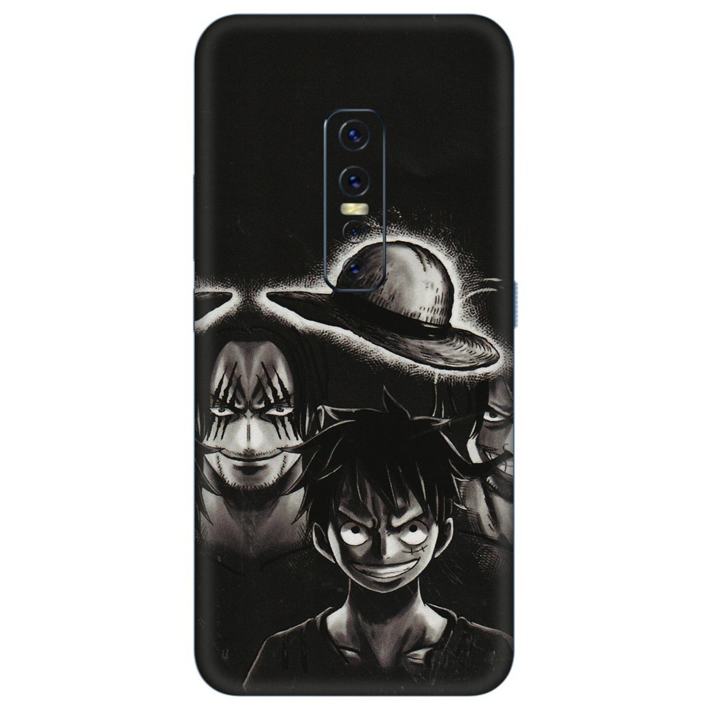 VIVO Z/V/X/T/U/S Series Phone Skins (All Models) - Black Luffy Hat - 3D Embossed Finish (L-57) Vivo V17 Pro