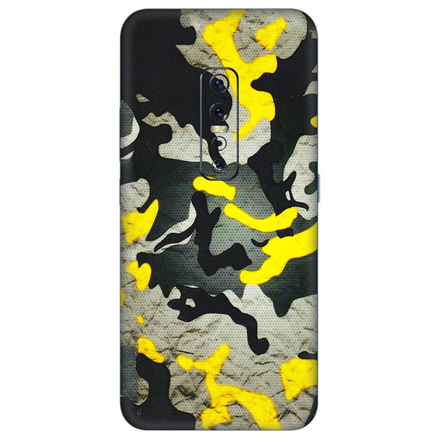 VIVO Z/V/X/T/U/S Series Phone Skins (All Models) - Yellow Camouflage - 3D Embossed Finish (L-61) Vivo V17 Pro