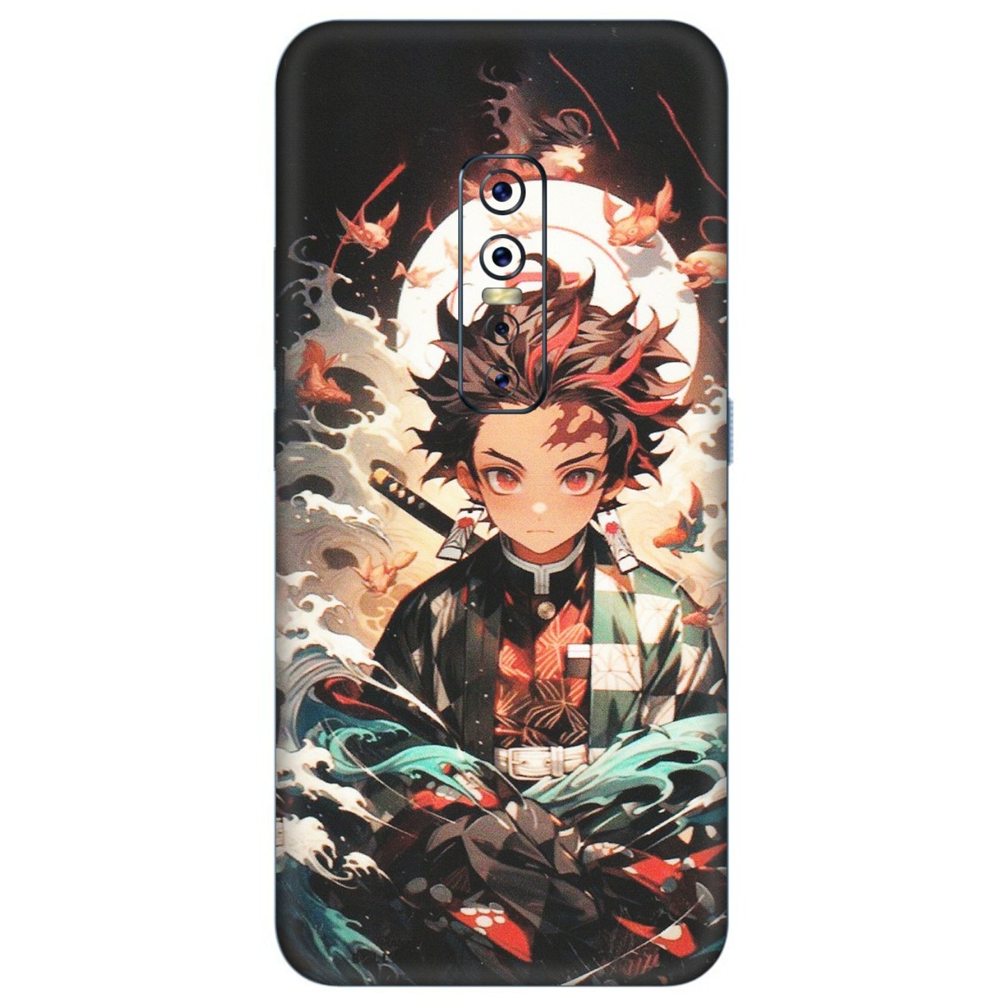 VIVO Z/V/X/T/U/S Series Phone Skins (All Models) - Tanjiro Demon Slayer Anime - Matte Finish (M-158) Vivo V17 Pro