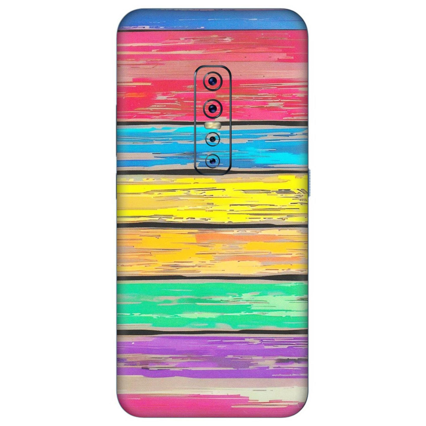 VIVO Z/V/X/T/U/S Series Phone Skins (All Models) - Multi Colour Wooden Wall - Matte Finish (M-96) Vivo V17 Pro