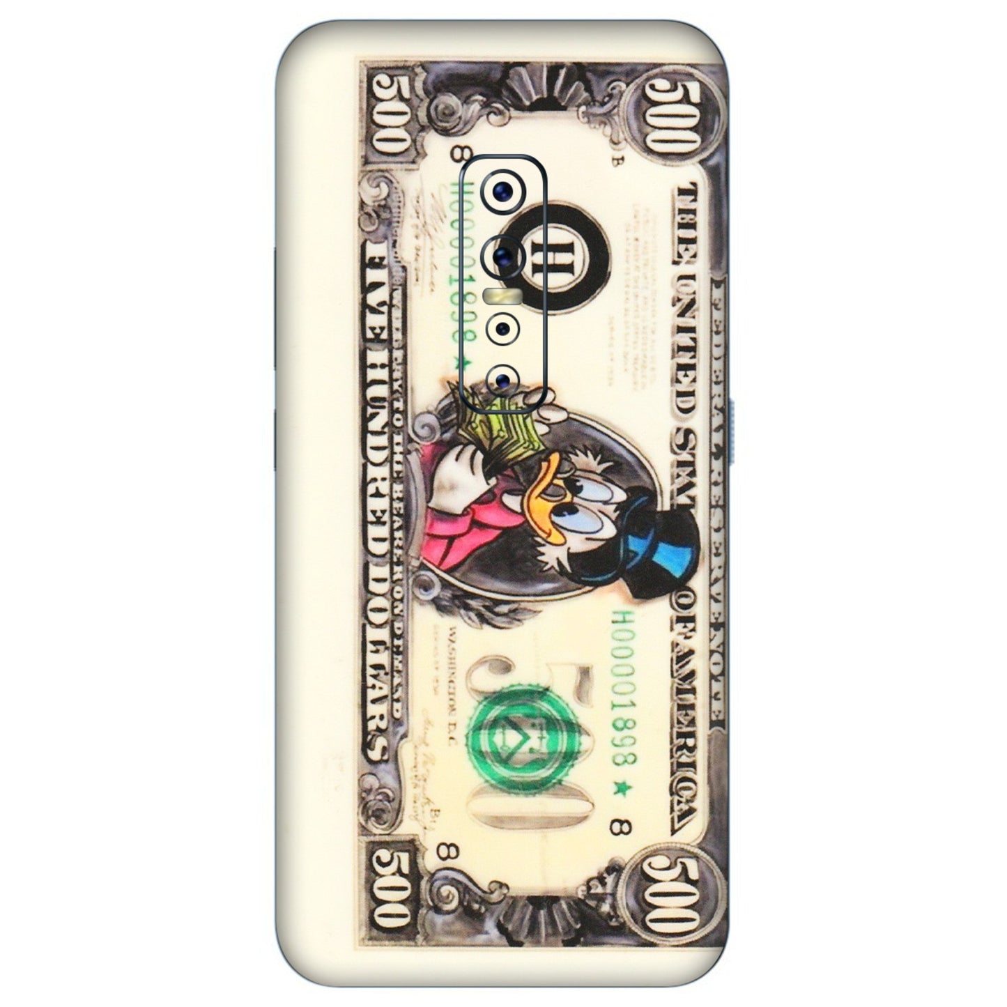 VIVO Z/V/X/T/U/S Series Phone Skins (All Models) - Five Hundred Dollar Duck - Transparent Finish (T-15) Vivo V17 Pro