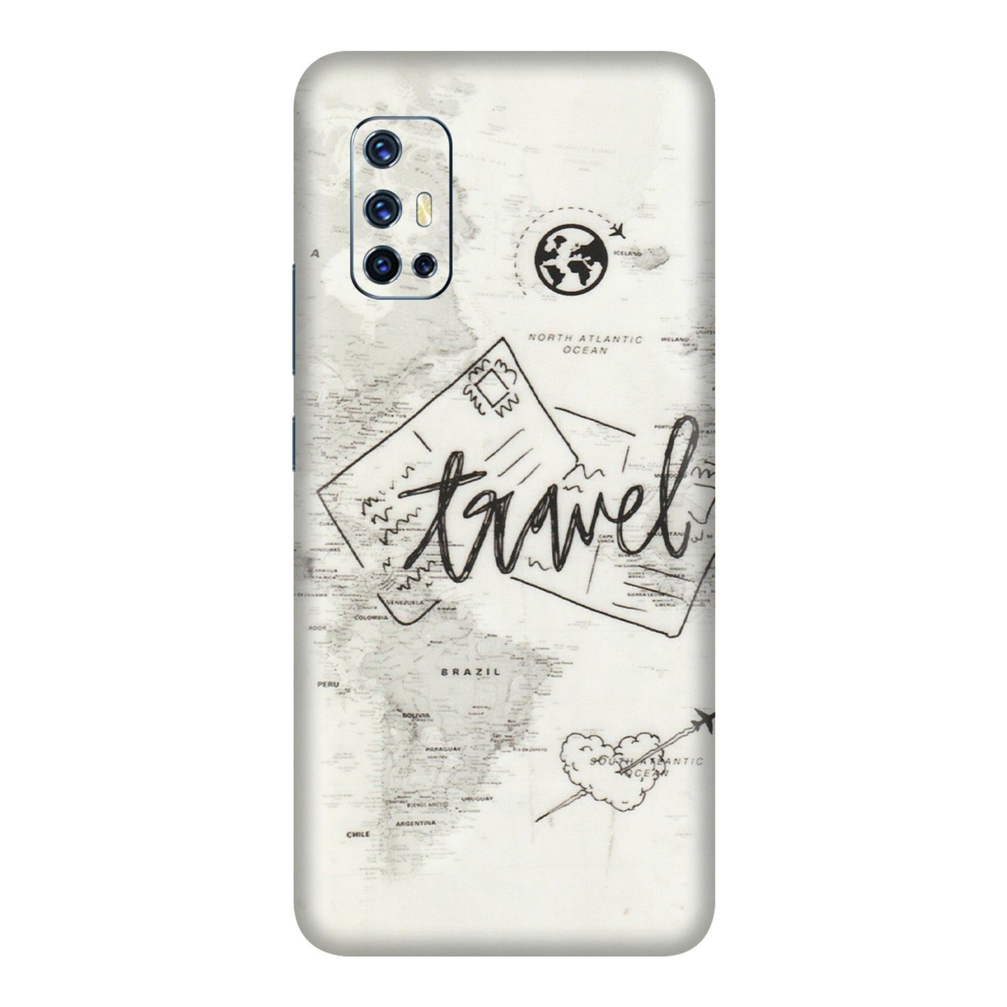 VIVO Z/V/X/T/U/S Series Phone Skins (All Models) - Travel Ticket - Transparent Finish (T-06) Vivo V17