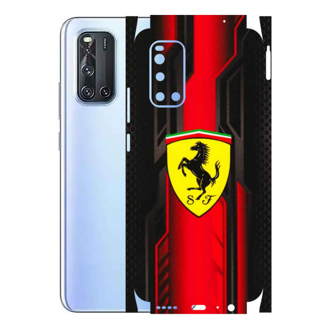 VIVO Z/V/X/T/U/S Series Phone Skins (All Models) - Black Ferrari Logo - 3D Embossed Finish (L-253) Vivo V19