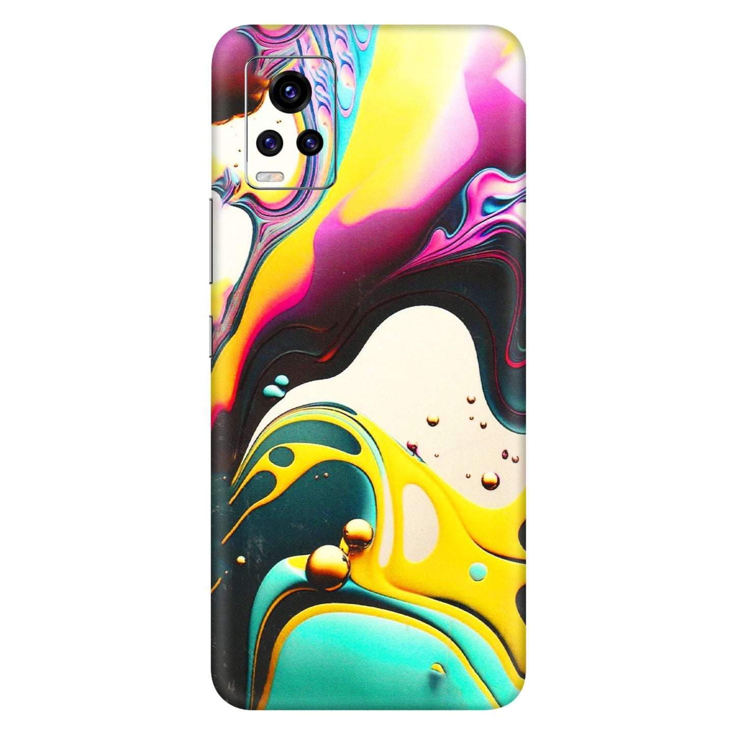 VIVO Z/V/X/T/U/S Series Phone Skins (All Models) - Multicolor Abstract pattern - 3D Embossed Finish (L-254) Vivo V20