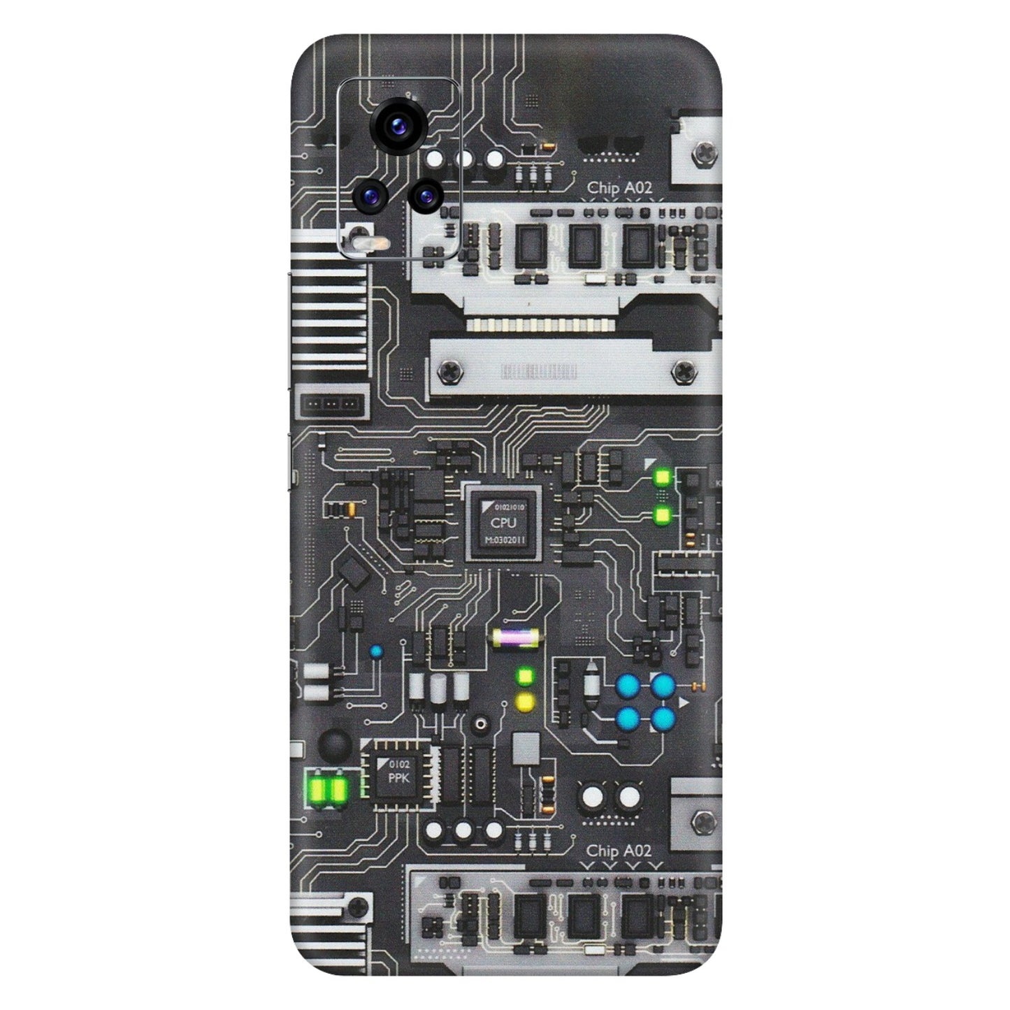 VIVO Z/V/X/T/U/S Series Phone Skins (All Models) - Motherboard Internals - Matte Finish (M-135) Vivo V20