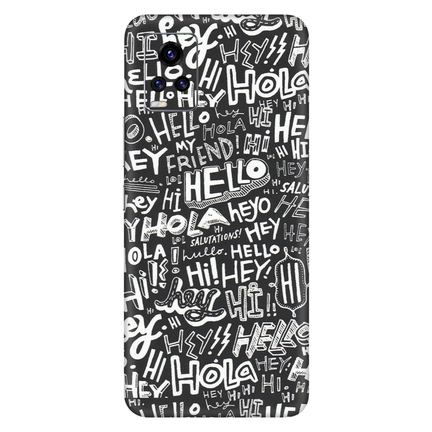 VIVO Z/V/X/T/U/S Series Phone Skins (All Models) - Hi Hello Doodles - Matte Finish (M-25) Vivo V20