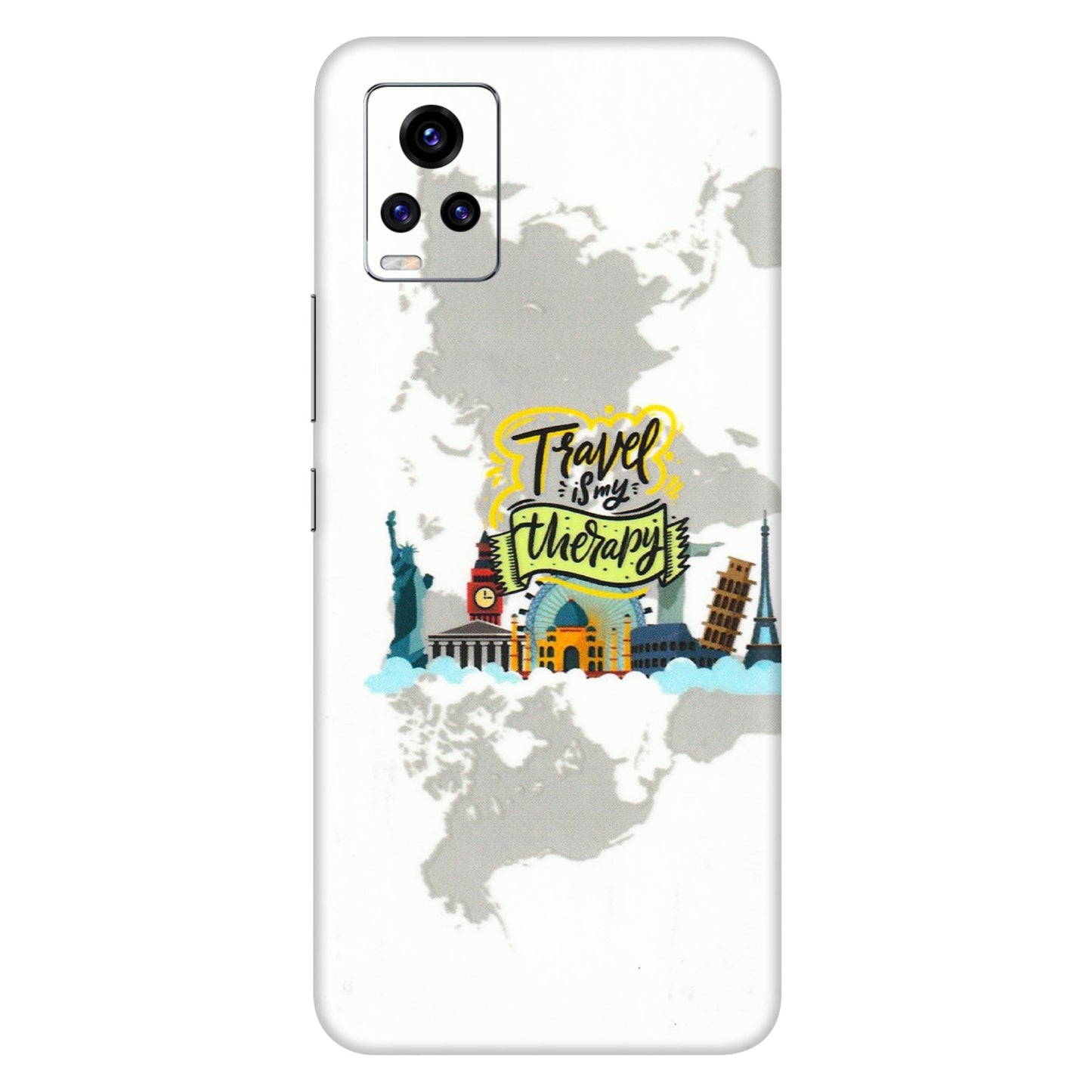VIVO Z/V/X/T/U/S Series Phone Skins (All Models) - Travel Therapy - 3D Embossed Finish (L-199) Vivo V20 Pro