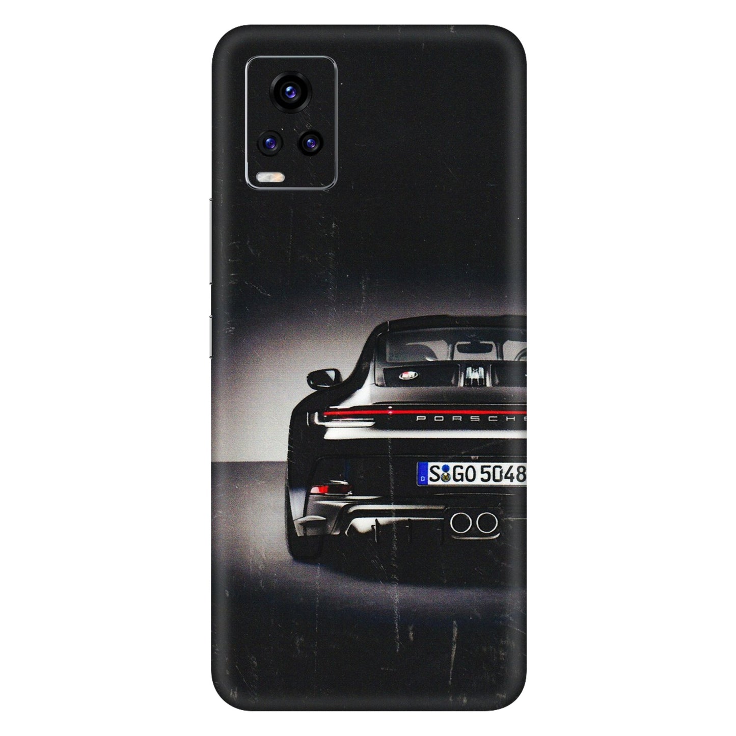 VIVO Z/V/X/T/U/S Series Phone Skins (All Models) - New Black Porsche GT3 - 3D Embossed Finish (L-327) Vivo V20 Pro