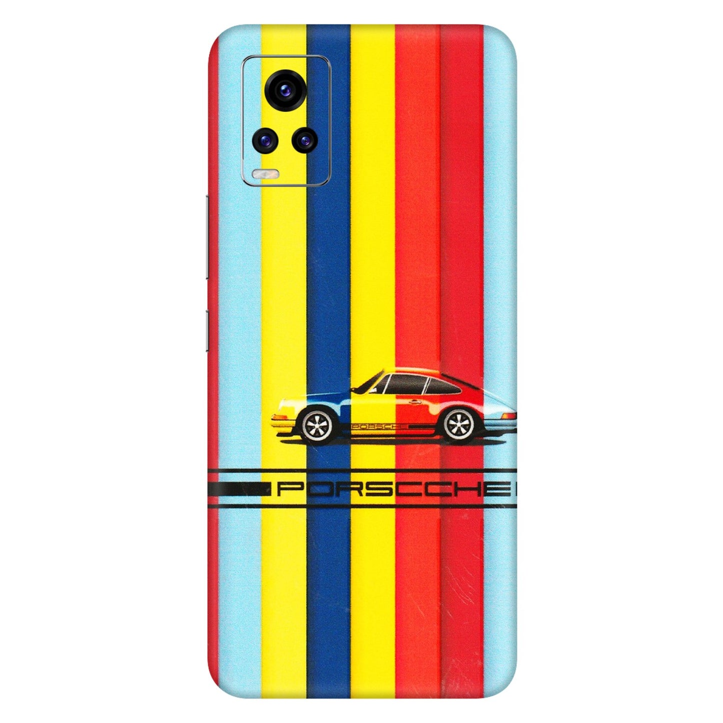 VIVO Z/V/X/T/U/S Series Phone Skins (All Models) - Multicolour Porche - 3D Embossed Finish (L-39) Vivo V20 Pro