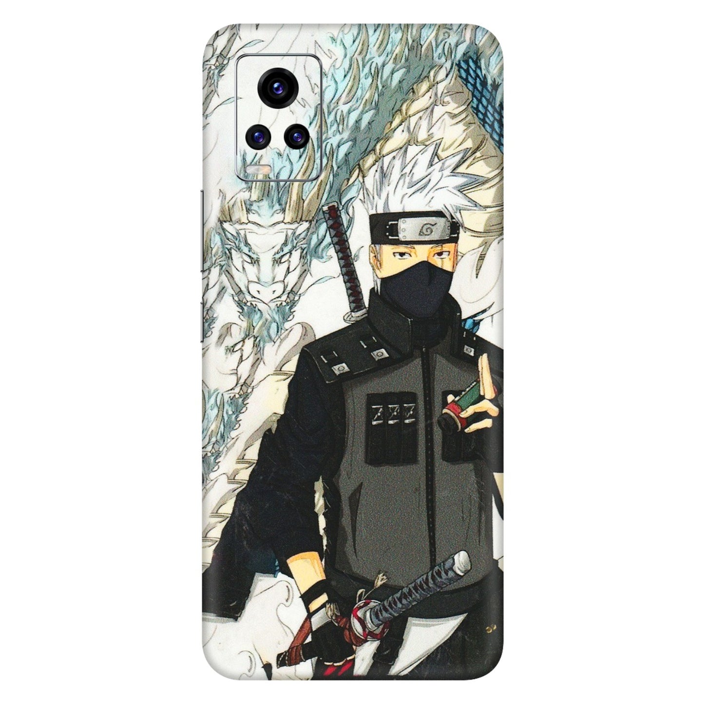 VIVO Z/V/X/T/U/S Series Phone Skins (All Models) - Kakashi Hatake Naruto Anime - 3D Embossed Finish (L-46) Vivo V20 Pro