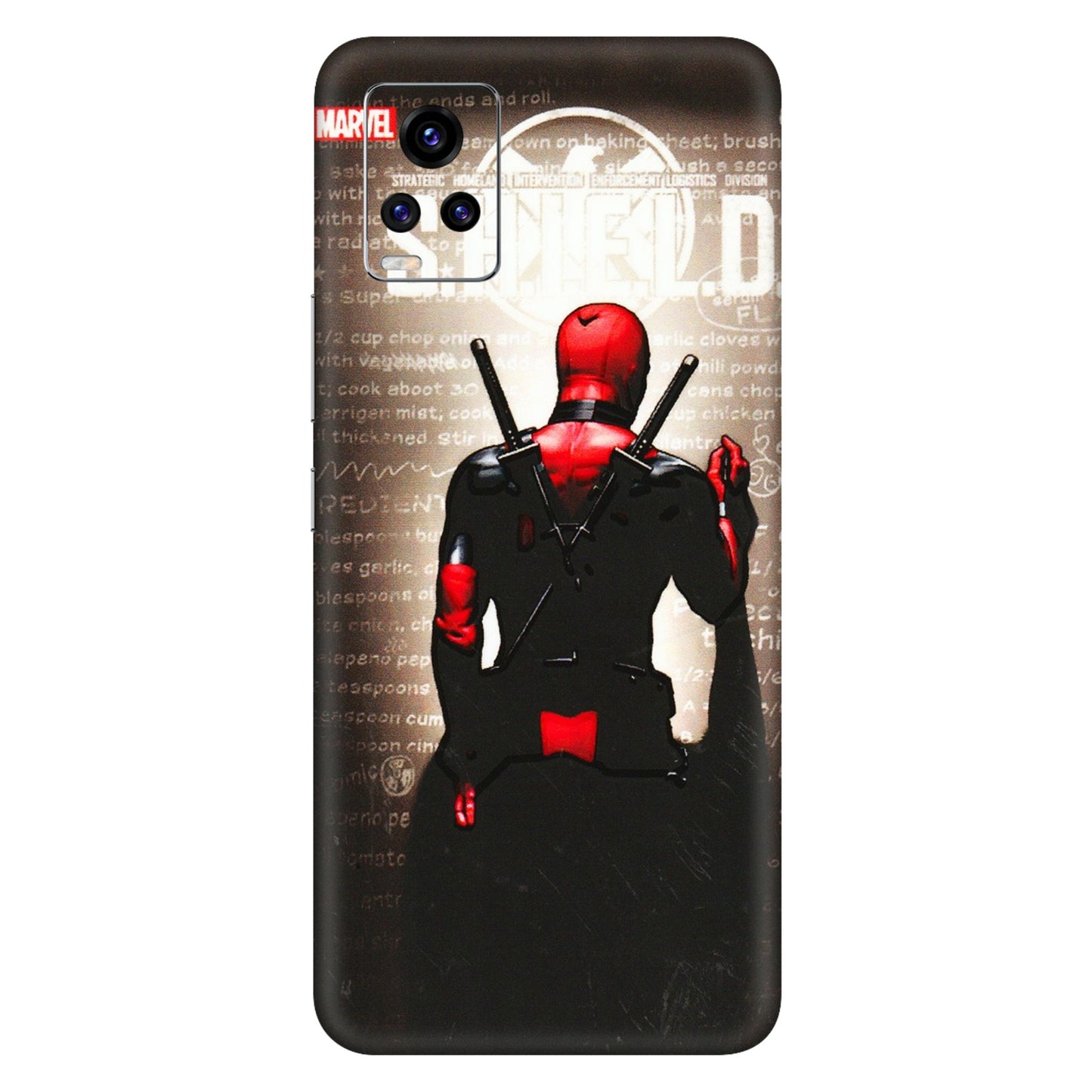 VIVO Z/V/X/T/U/S Series Phone Skins (All Models) - Deadpool - 3D Embossed Finish (L-56) Vivo V20 Pro