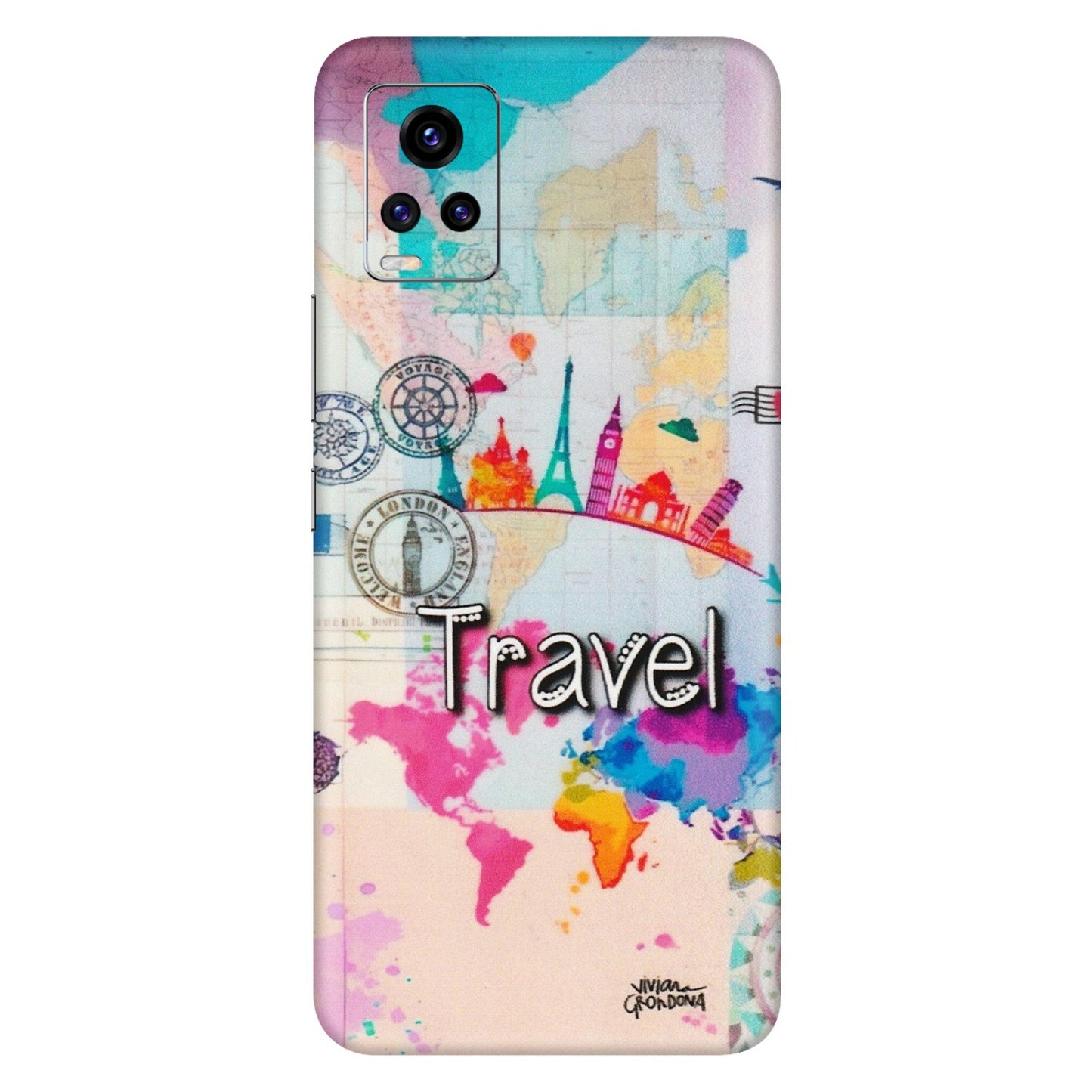 VIVO Z/V/X/T/U/S Series Phone Skins (All Models) - Travel The Wonders - Matte Finish (M-108) Vivo V20 Pro