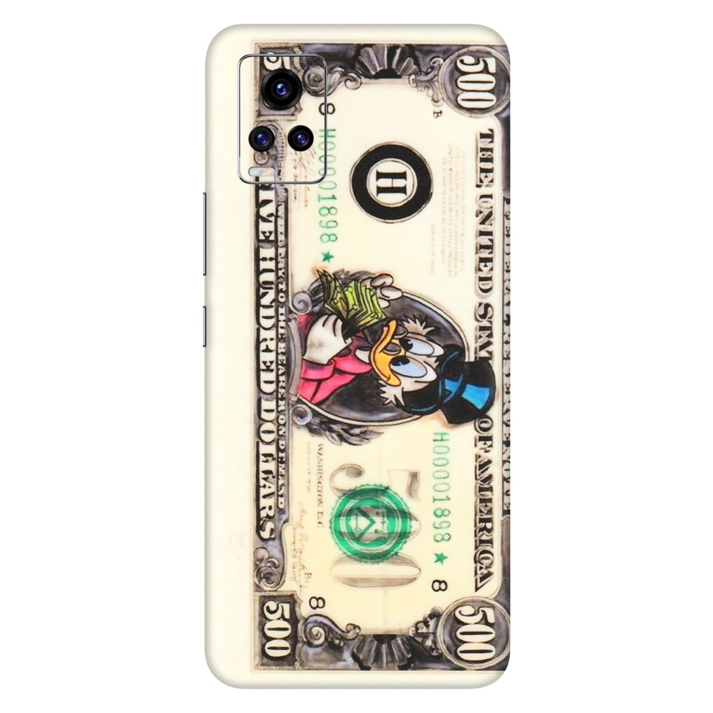 VIVO Z/V/X/T/U/S Series Phone Skins (All Models) - Five Hundred Dollar Duck - Transparent Finish (T-15) Vivo V20 Pro