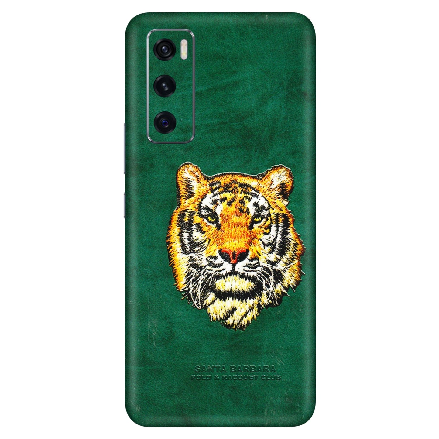 VIVO Z/V/X/T/U/S Series Phone Skins (All Models) - Leather Feel Tiger - 3D Embossed Finish (L-111) Vivo V20 SE