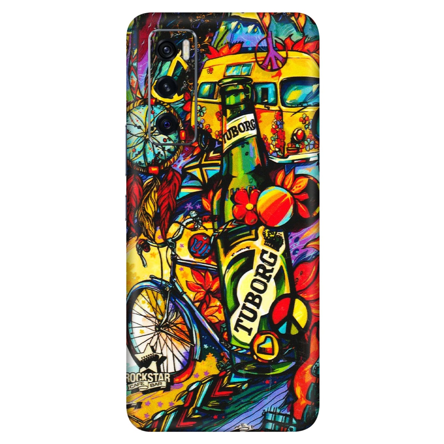 VIVO Z/V/X/T/U/S Series Phone Skins (All Models) - Cool Beer Bottle - 3D Embossed Finish (L-193) Vivo V20 SE