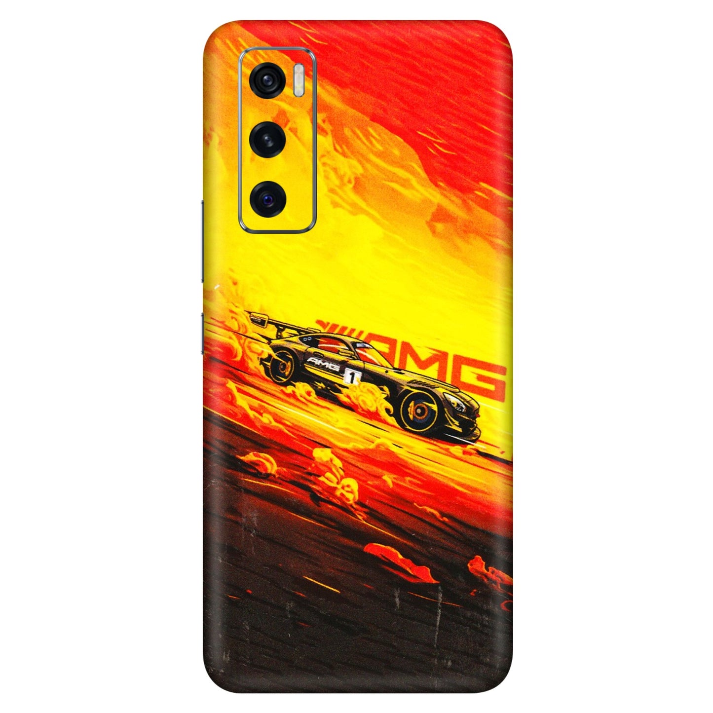 VIVO Z/V/X/T/U/S Series Phone Skins (All Models) - AMG Car Speed Cover - 3D Embossed Finish (L-256) Vivo V20 SE