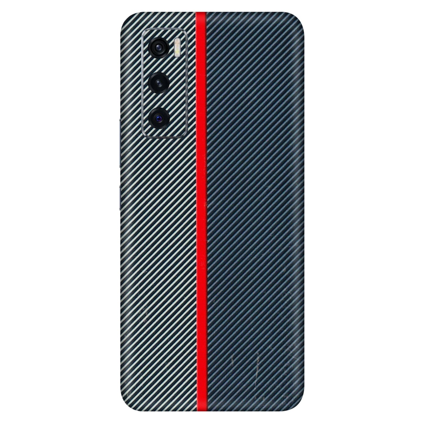 VIVO Z/V/X/T/U/S Series Phone Skins (All Models) - Blue Sober Lines - 3D Embossed Finish (L-305) Vivo V20 SE