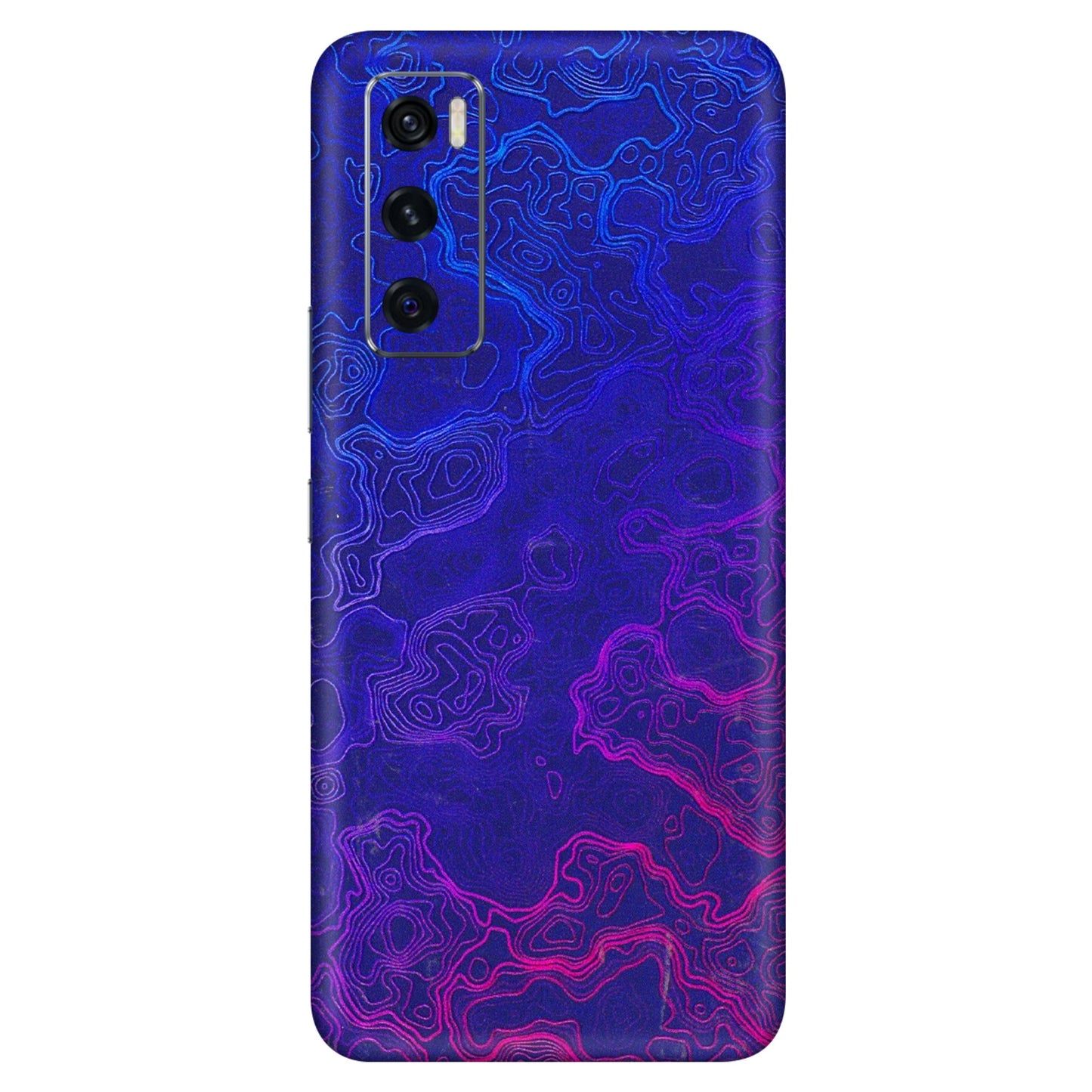 VIVO Z/V/X/T/U/S Series Phone Skins (All Models) - Purple Ripples Swirl - 3D Embossed Finish (L-314) Vivo V20 SE