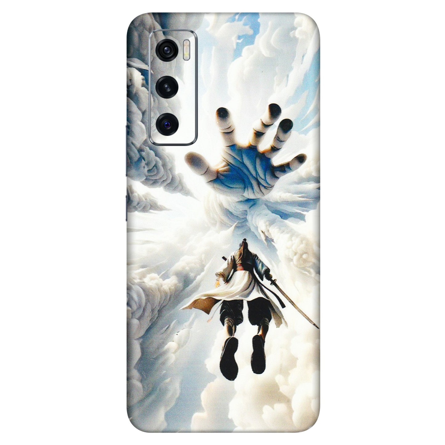 VIVO Z/V/X/T/U/S Series Phone Skins (All Models) - Big Hand With Monkey King - 3D Embossed Finish (L-323) Vivo V20 SE