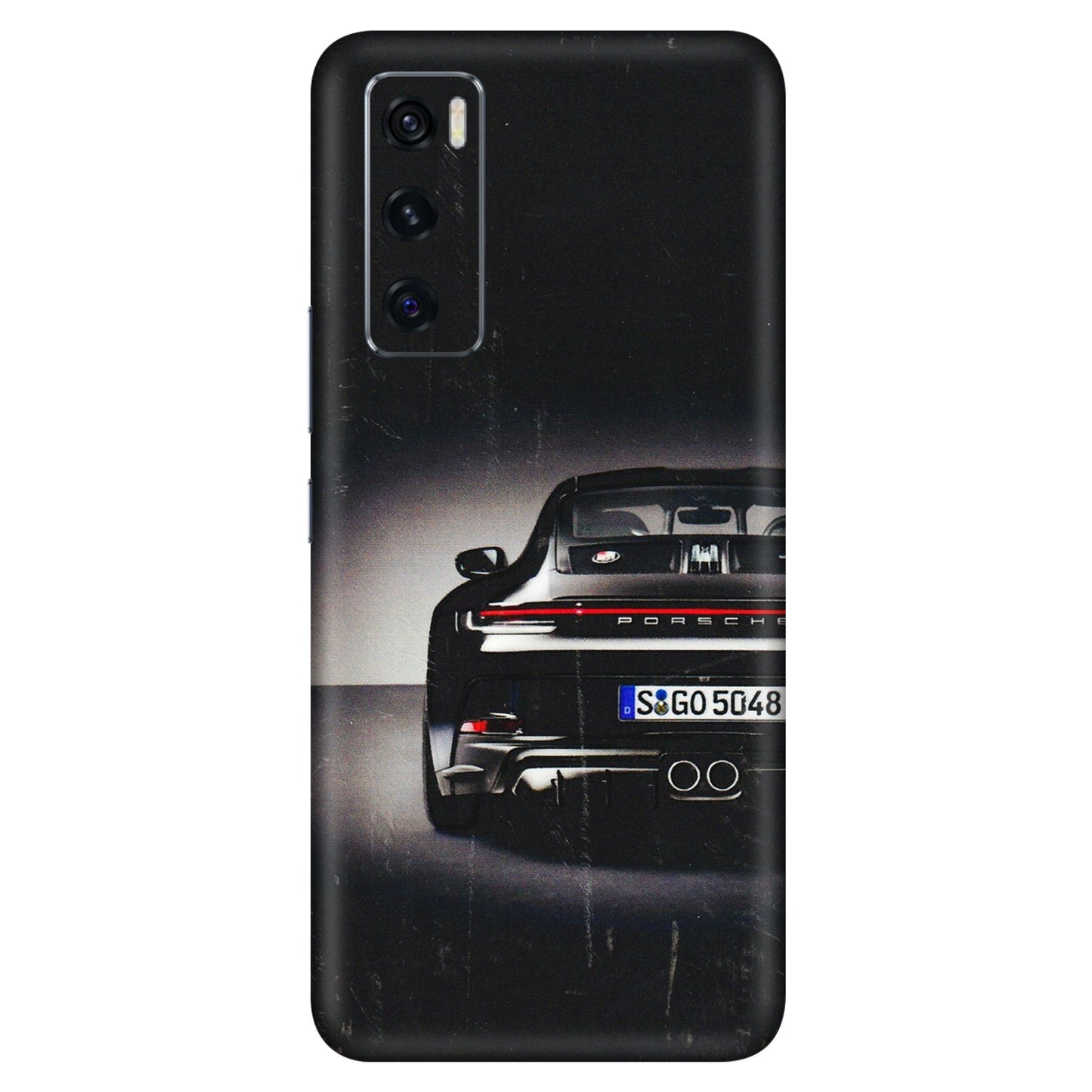 VIVO Z/V/X/T/U/S Series Phone Skins (All Models) - New Black Porsche GT3 - 3D Embossed Finish (L-327) Vivo V20 SE