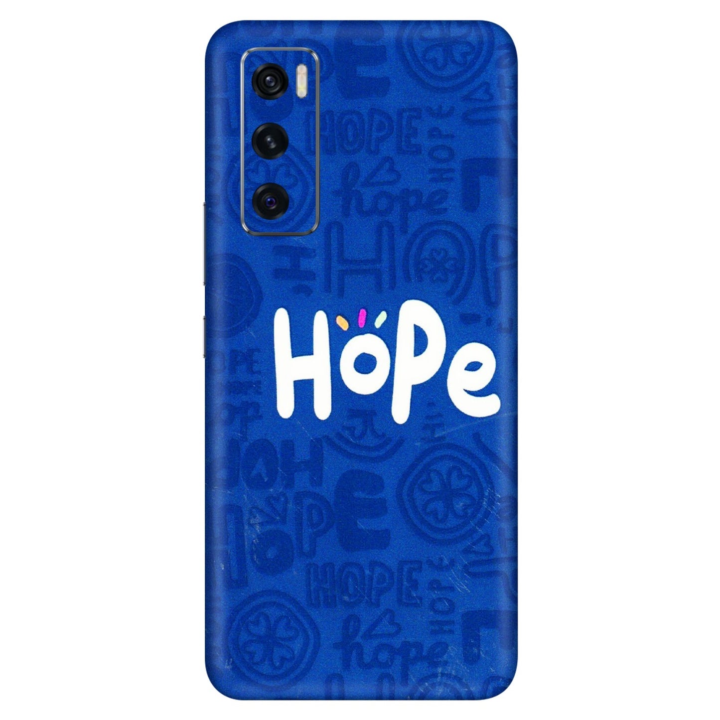 VIVO Z/V/X/T/U/S Series Phone Skins (All Models) - Hope Doodles Blue - 3D Embossed Finish (L-43) Vivo V20 SE