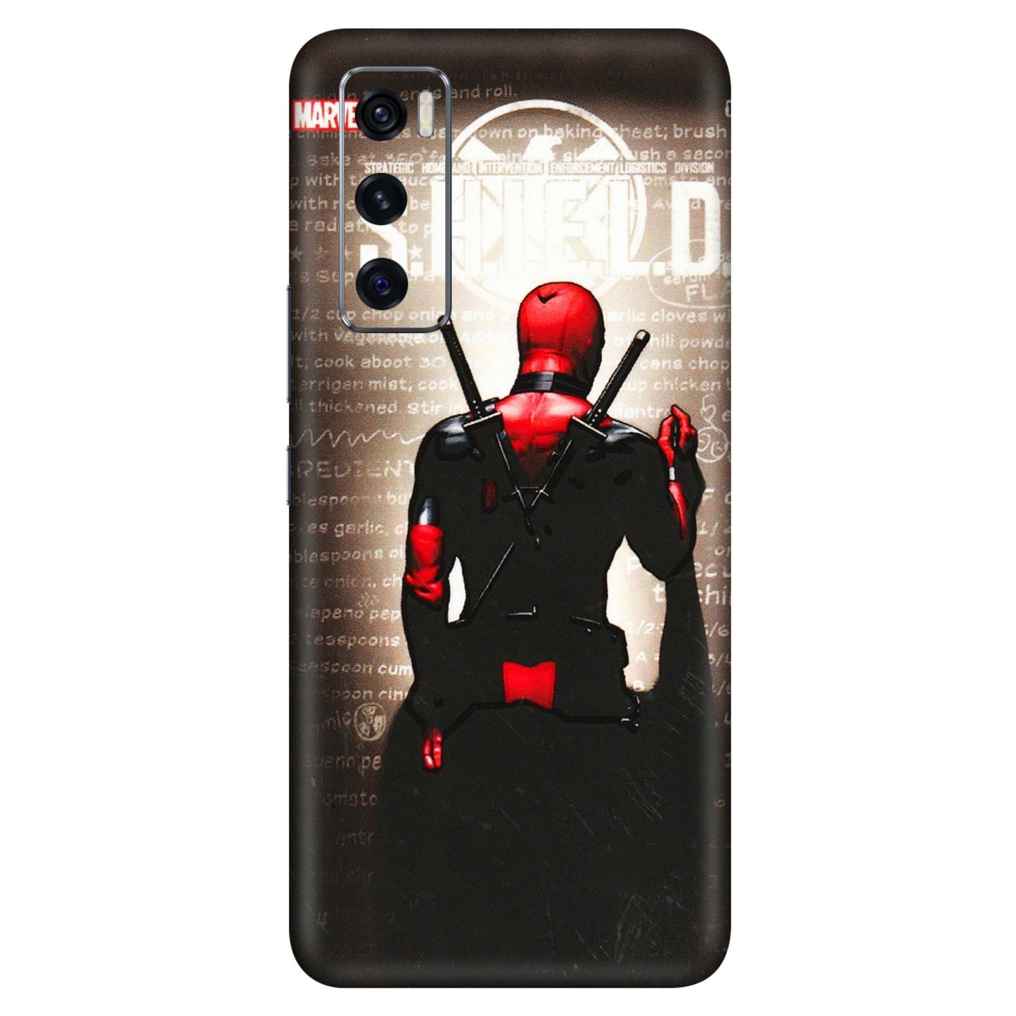 VIVO Z/V/X/T/U/S Series Phone Skins (All Models) - Deadpool - 3D Embossed Finish (L-56) Vivo V20 SE