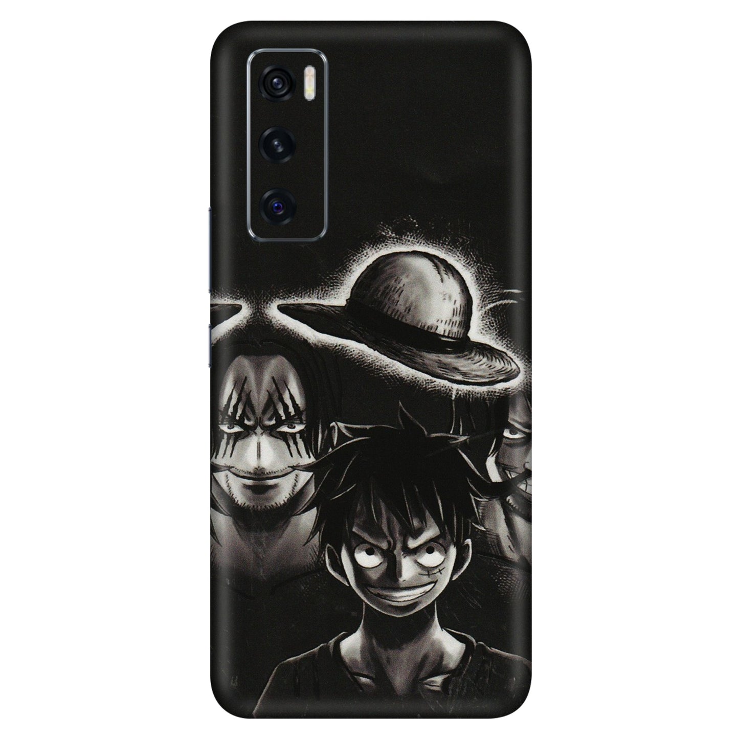 VIVO Z/V/X/T/U/S Series Phone Skins (All Models) - Black Luffy Hat - 3D Embossed Finish (L-57) Vivo V20 SE